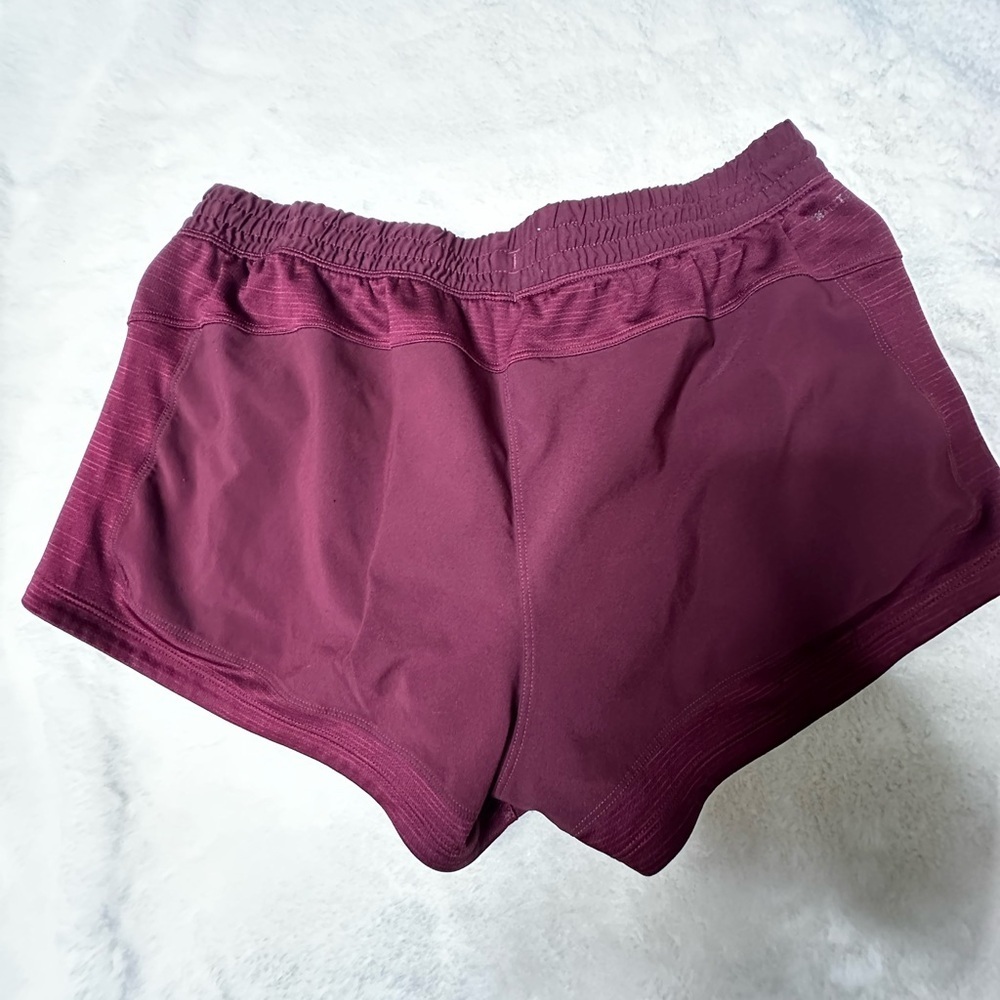 adidas Women's Burgundy Athletic Shorts - Picture 3 of 6